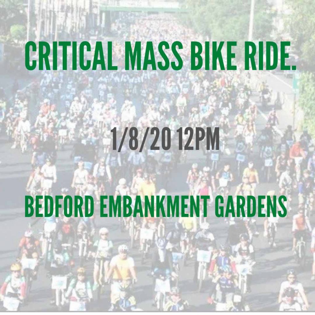 Bedford's First Critical Mass Cycle Ride