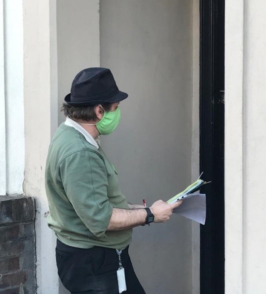 Ben delivering leaflets