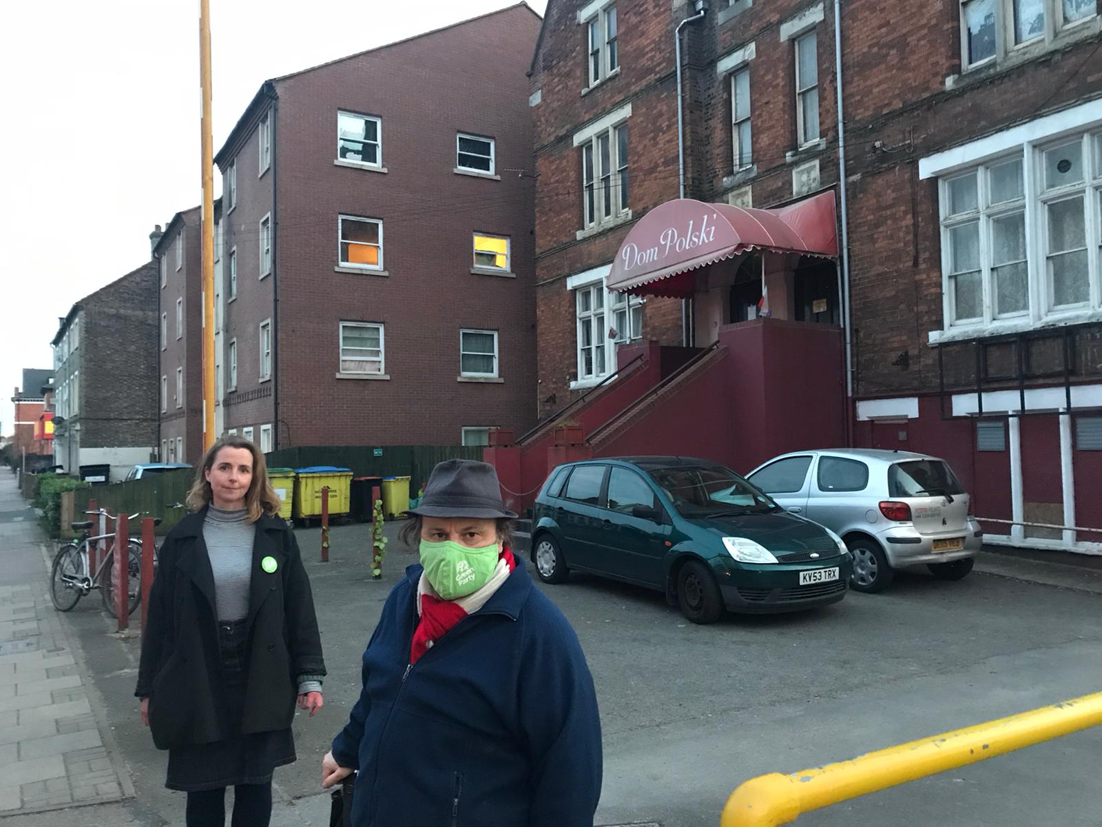 Councillors Lucy and Ben in Ashburnham road