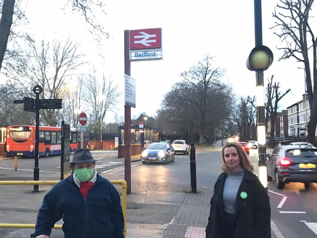 Lucy and Ben at Bedford Train station