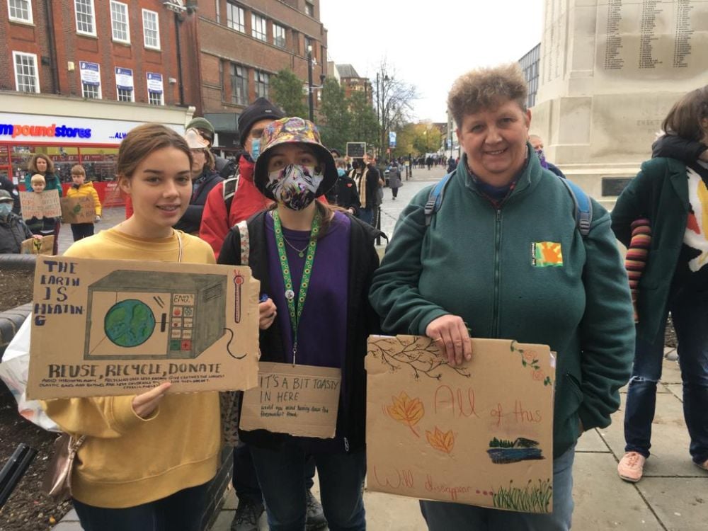 Luton COP26 Protest Group Photo