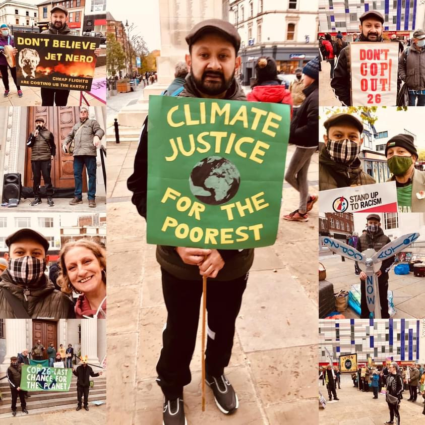 Ejel Khan at Luton COP26 Protest