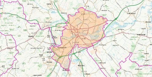 Map of Bedford Parliamentary Constituency
