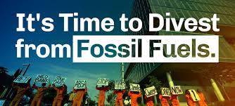 Image with words It's time to divest from Fossil Fuels.
