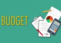 Image with Green Background the word Budget